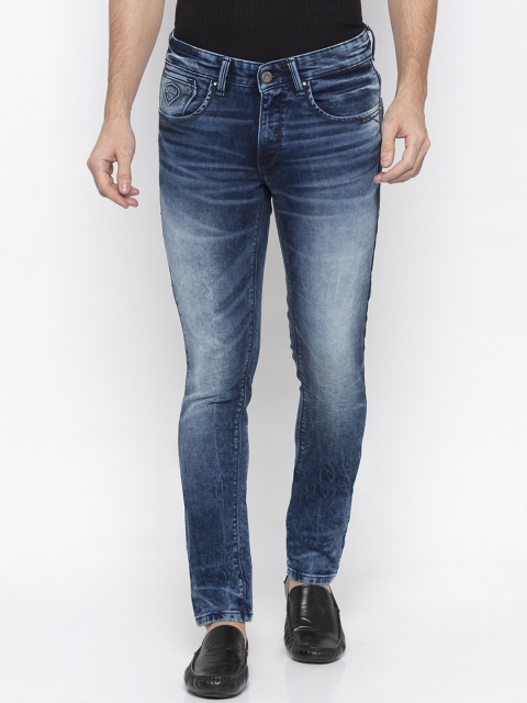 

SPYKAR Men Blue Tapered Fit Low-Rise Clean Look Jeans