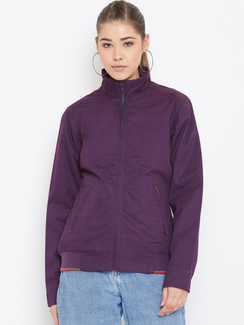 

Spirit Women Purple Solid Padded Jacket