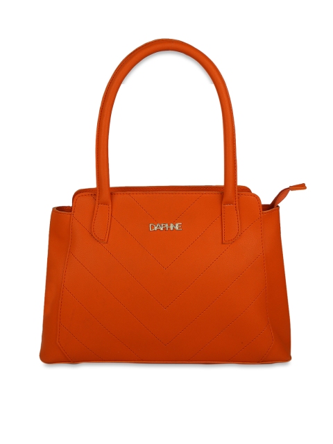 

Daphne Orange Solid Handheld Bag