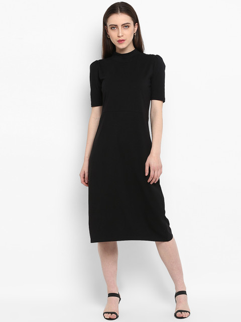 

Color Cocktail Women Black Solid T-shirt Dress