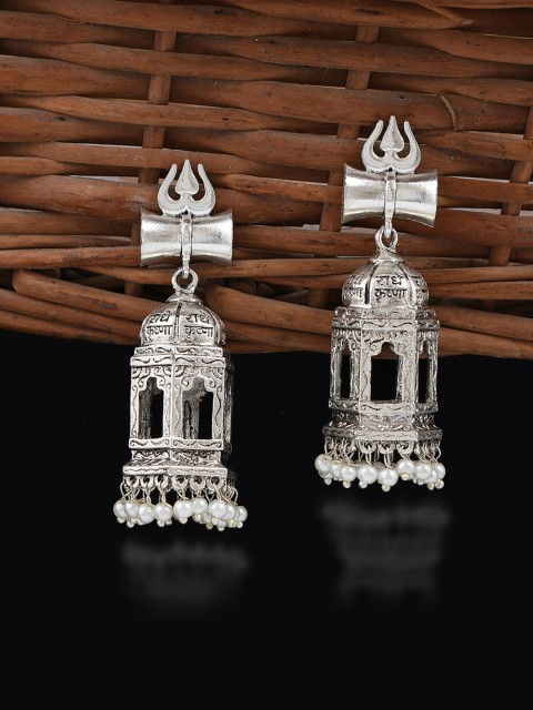 

Silvermerc Designs Silver-Plated Classic Jhumkas