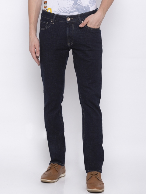 

SPYKAR Men Navy Blue Regular Fit Mid-Rise Clean Look Jeans