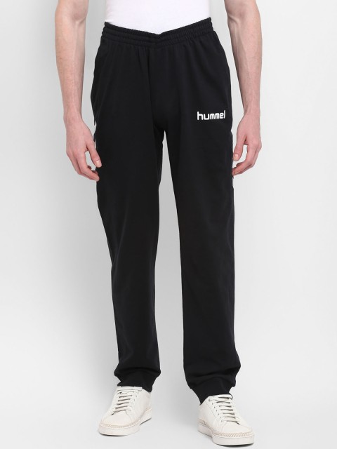 

hummel Men Black Solid Track Pants