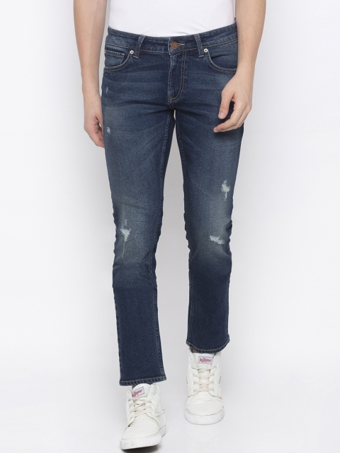

SPYKAR Men Blue Skinny Fit Low-Rise Low Distress Jeans