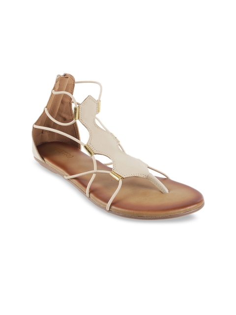 

Metro Women Beige Solid Gladiators
