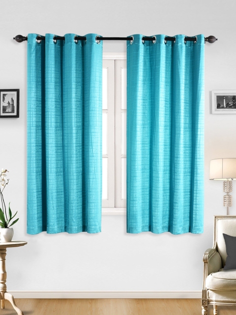 

Deco Window Turquoise Blue Set of 2 Window Curtains