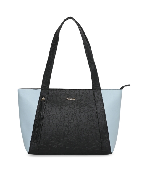 

David Jones Blue & Black Colourblocked Shoulder Bag