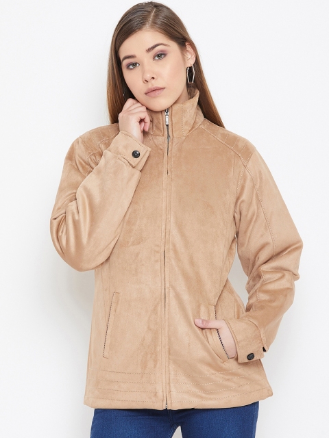 

Spirit Women Brown Solid Padded Jacket, Beige