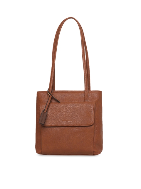 

David Jones Tan Solid Shoulder Bag