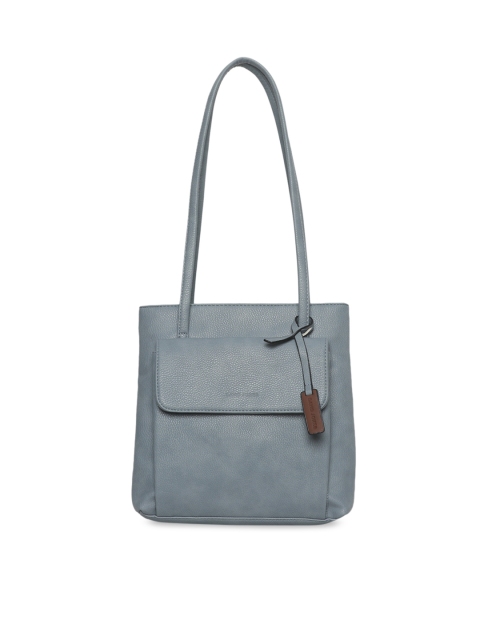 

David Jones Blue Solid Shoulder Bag