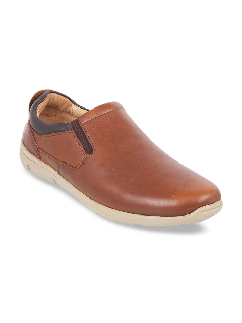 

Mochi Men Tan Brown Leather Slip-On Sneakers