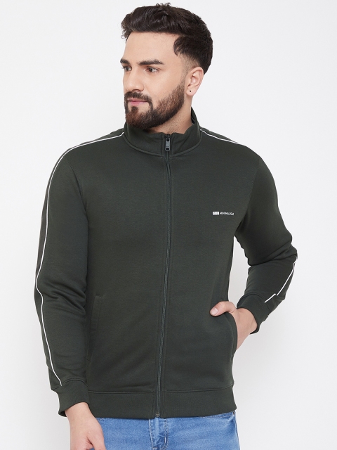 

Octave Men Olive Green Solid Sweatshirt