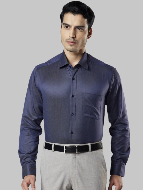 

Raymond Men Navy Blue Regular Fit Self Design Formal Shirt