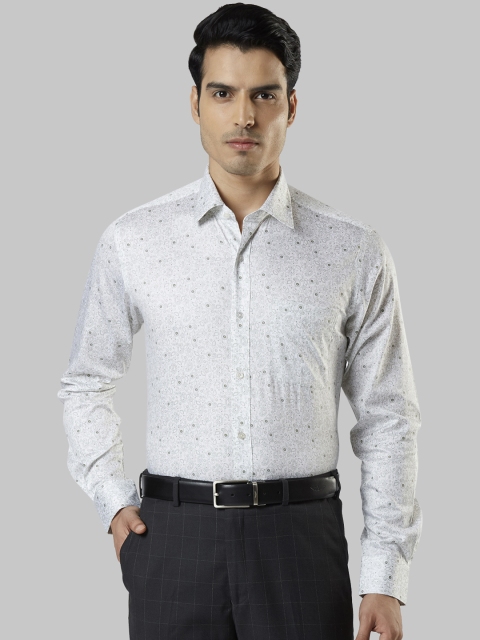 

Raymond Men Green Regular Fit Printed Formal Shirt