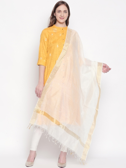 

RANGMANCH BY PANTALOONS Off-White Solid Dupatta