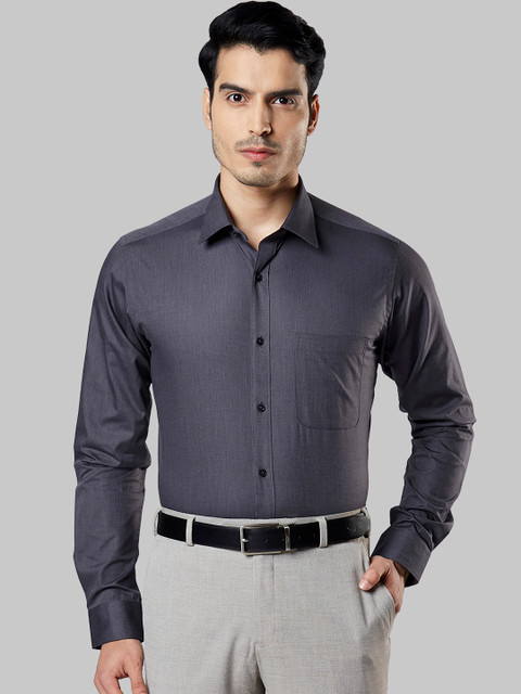 

Raymond Men Grey Slim Fit Solid Formal Shirt