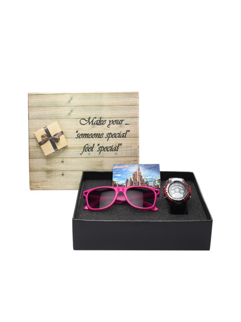 

Fantasy World Kids Watch & Sunglass Gift Set, Pink
