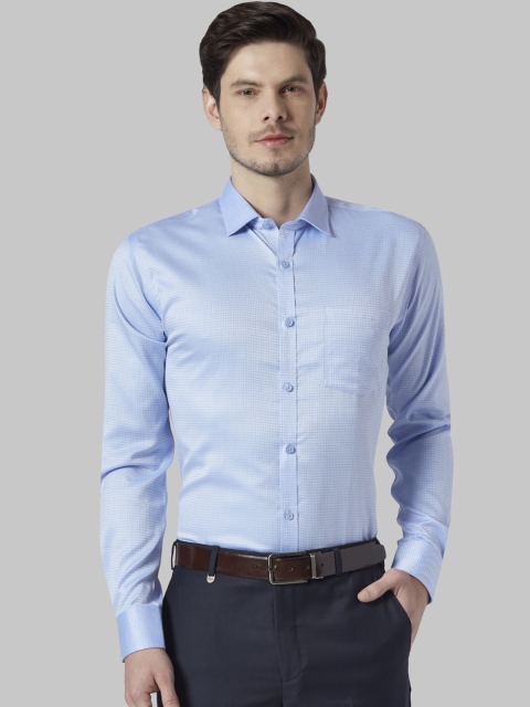 

Park Avenue Men Blue Slim Fit Self Design Formal Shirt