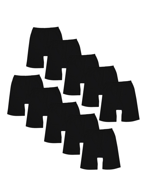 

Luke & Lilly Girls Pack Of 10 Black Solid Regular Fit Cycling Shorts