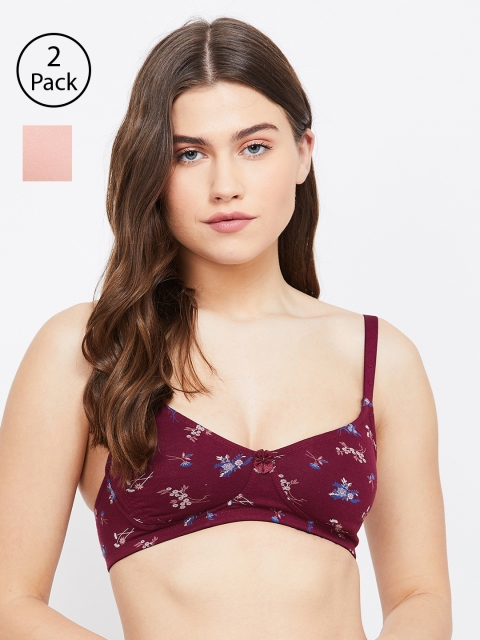 

Ginger by Lifestyle Pack of 2 Non-Wired Non Padded Everyday Bras 8903742448432, Pink