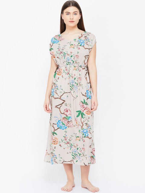 

Ginger by Lifestyle Beige Printed Nightdress