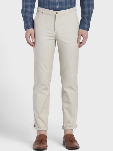 

ColorPlus Men Beige Tapered Fit Solid Regular Trousers