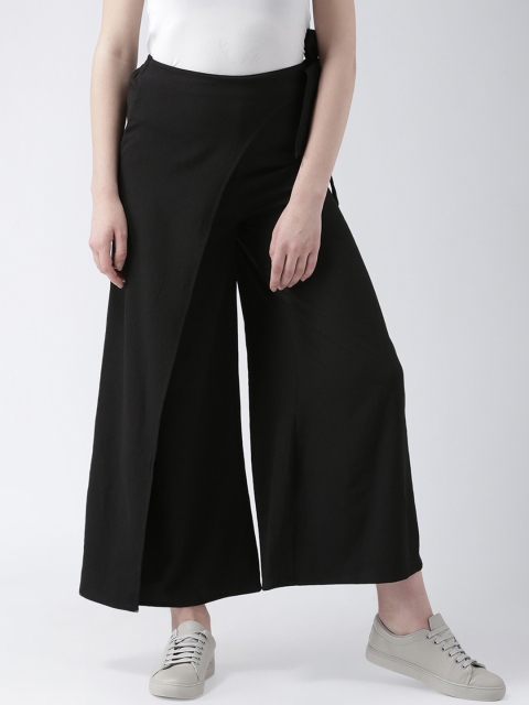 

DODO & MOA Women Black Solid Flared Palazzos