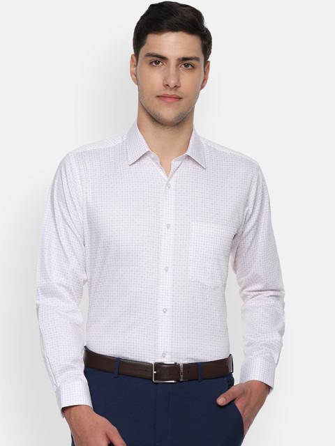 

Van Heusen Men White Regular Fit Checked Formal Shirt