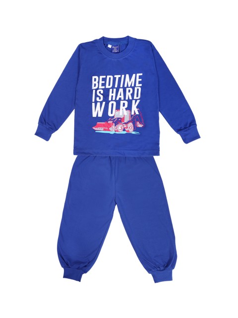 

SWEET ANGEL Boys Blue Printed Night suit