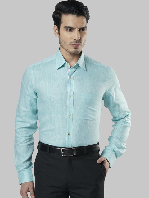 

Raymond Men Sea Green Regular Fit Solid Formal Shirt