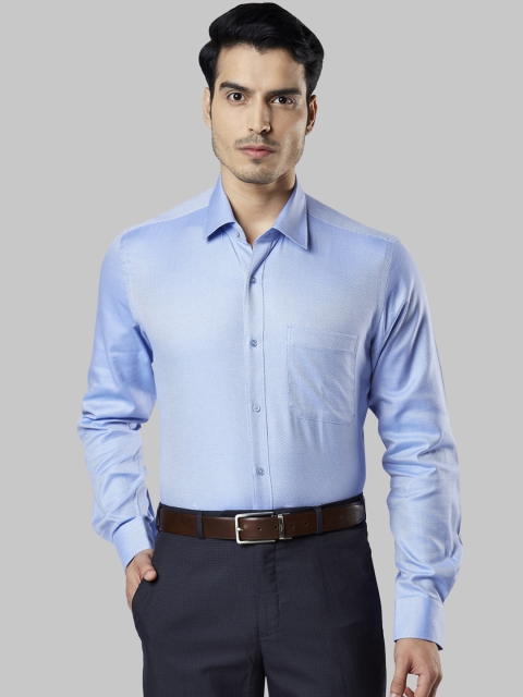

Raymond Men Blue Regular Fit Solid Formal Shirt