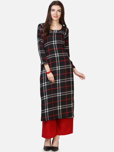 

Florence Women Black & Red Printed Kurta with Palazzos