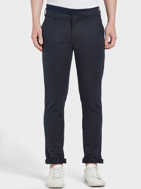 

ColorPlus Men Blue Regular Fit Solid Regular Trousers