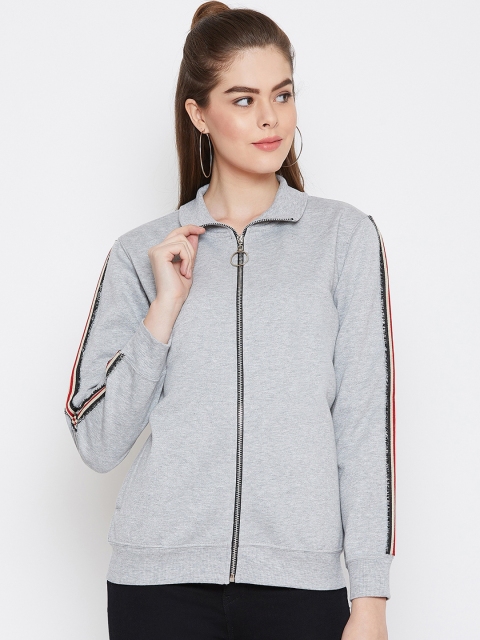 

Austin wood Women Grey Solid Sweatshirt