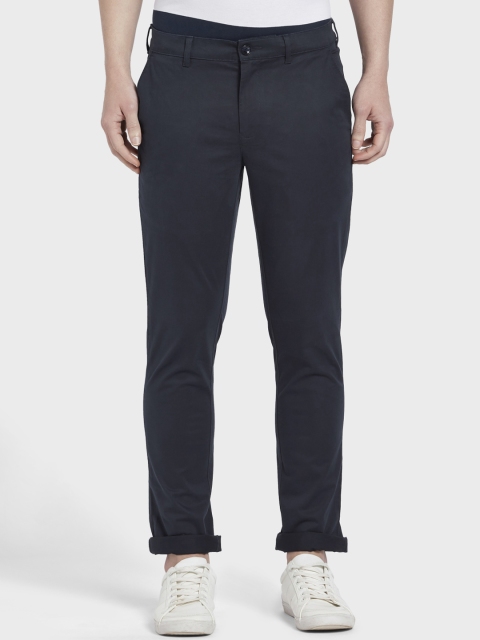 

ColorPlus Men Blue Regular Fit Solid Regular Trousers