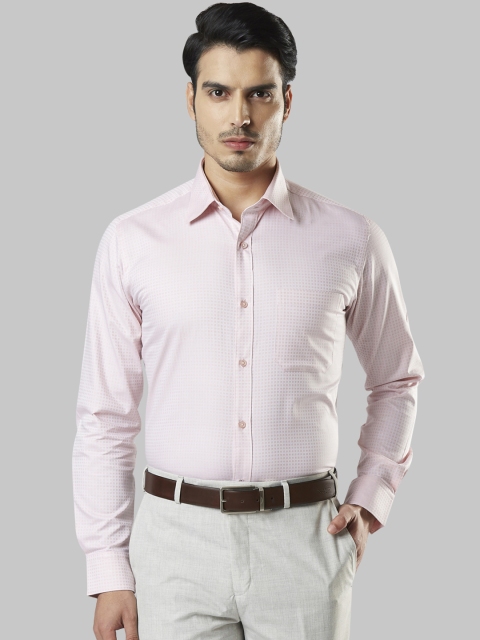 

Raymond Men Pink Regular Fit Printed Formal Shirt