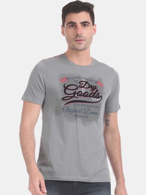 

Cherokee Men Grey Printed Round Neck T-shirt