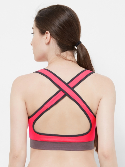 

FashionRack Pink Solid Non-Wired Non Padded Sports Bra 3601