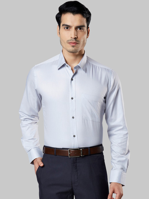 

Raymond Men Grey Regular Fit Printed Formal Shirt