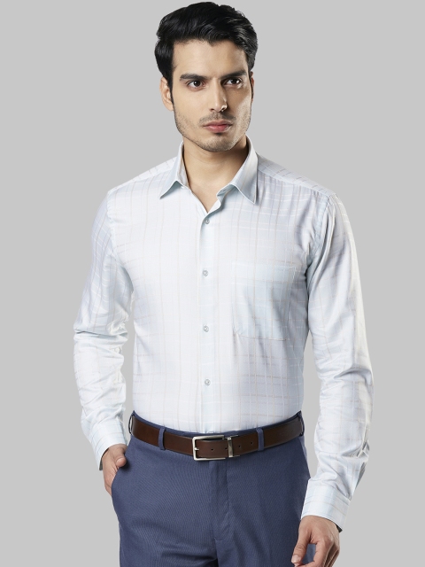 

Raymond Men Green Regular Fit Checked Formal Shirt
