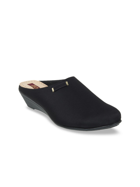 

SHUZ TOUCH Women Black Solid Mules