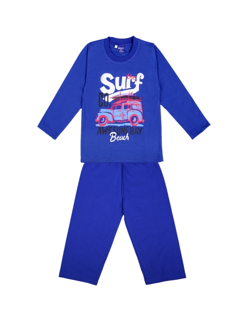 

SWEET ANGEL Boys Blue Printed Night suit
