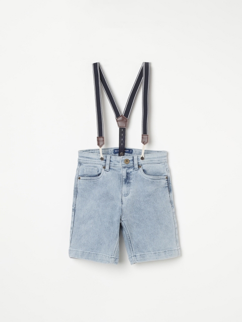 

Fame Forever by Lifestyle Boys Blue Washed Slim Fit Denim Shorts