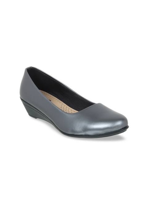 

SHUZ TOUCH Women Grey Solid Pumps