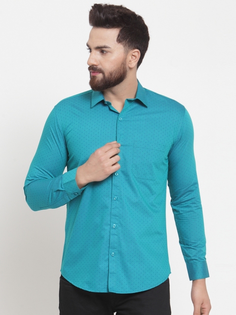 

JAINISH Men Green Regular Fit Printed Casual Shirt
