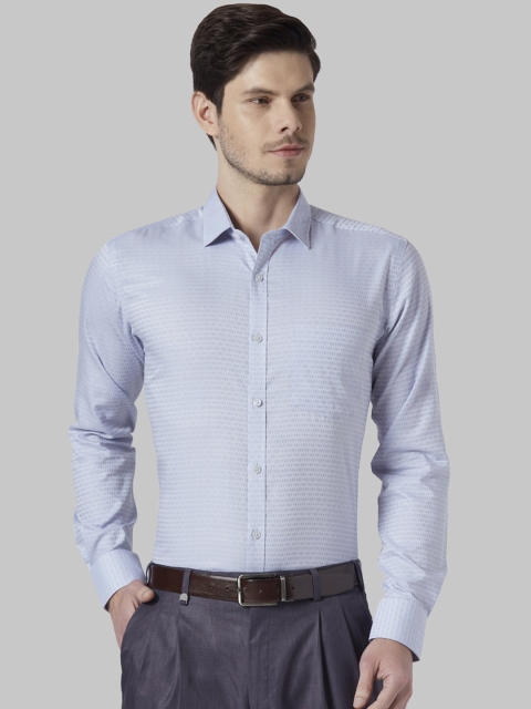 

Park Avenue Men Grey Slim Fit Self Design Formal Shirt