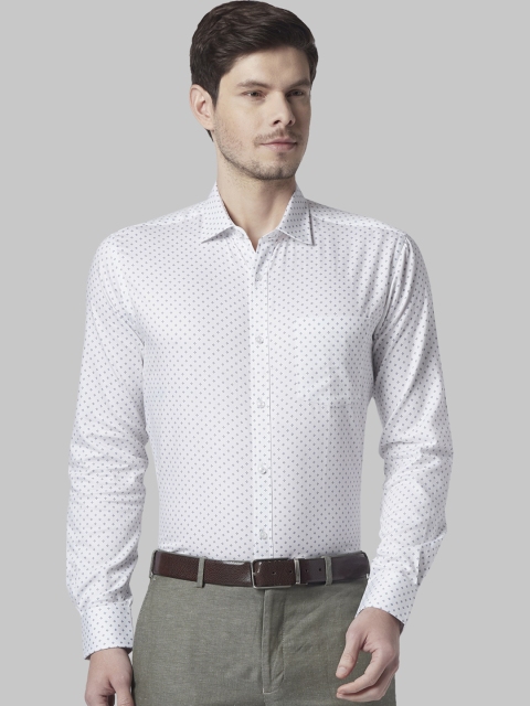

Park Avenue Men White Slim Fit Printed Formal Shirt