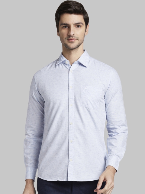 

Parx Men Blue Slim Fit Solid Casual Shirt