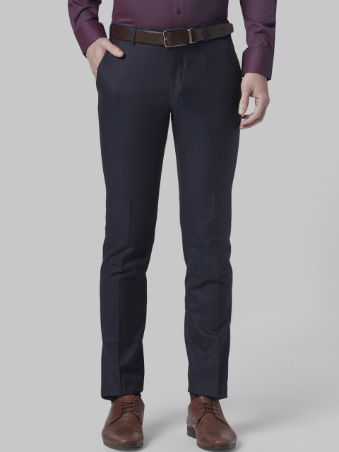 

Park Avenue Men Navy Blue Slim Fit Solid Formal Trousers