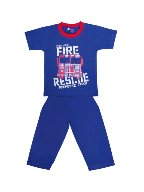 

SWEET ANGEL Boys Blue Printed Night suit